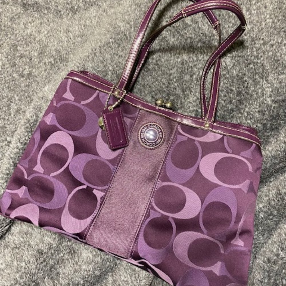 Purple Coach Bag